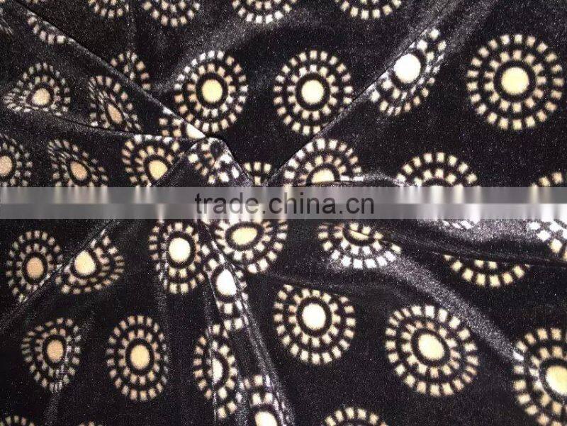 Round Flower Circle Pattern Ks Print Velvet For India