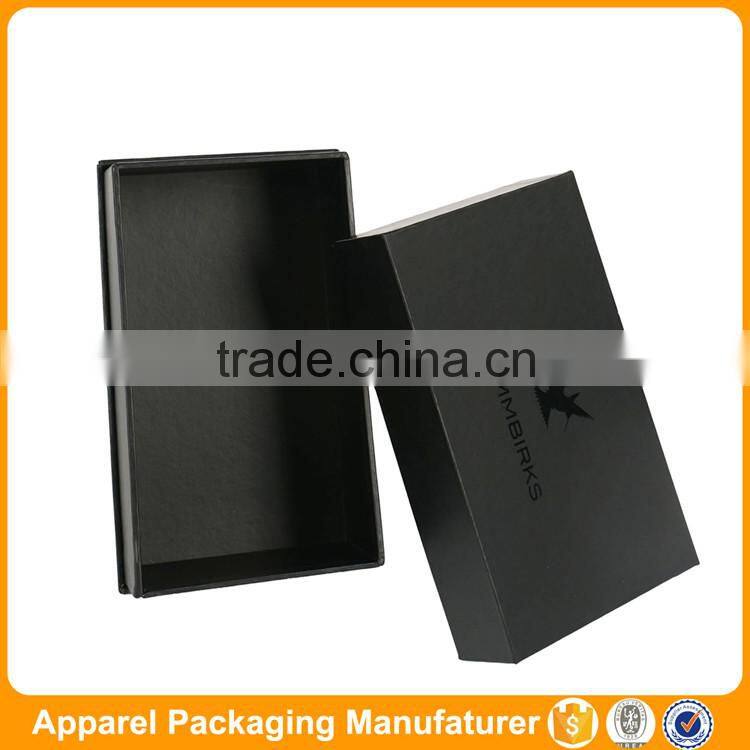 Black paper packaging with logo UV neck tie box