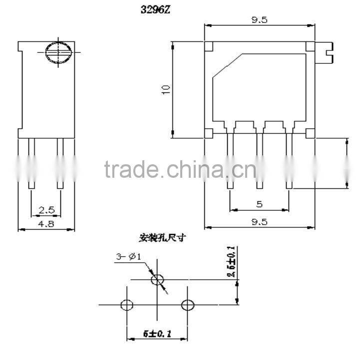 3296Z 0.5W 10% Cermet b10k 10k potentiometer
