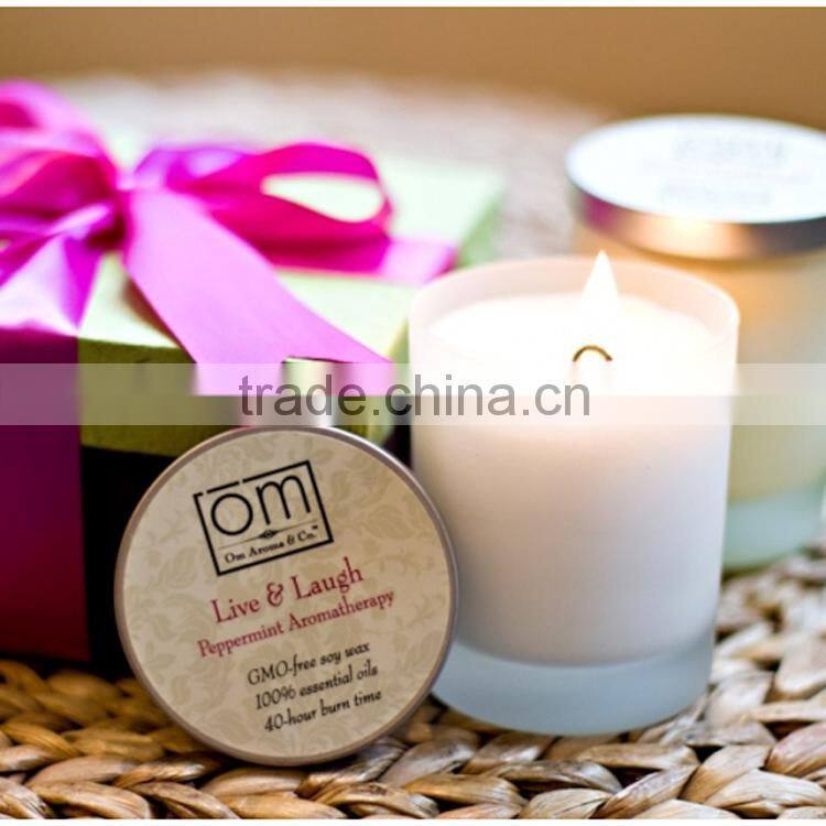 colorful soy wax candles with scent