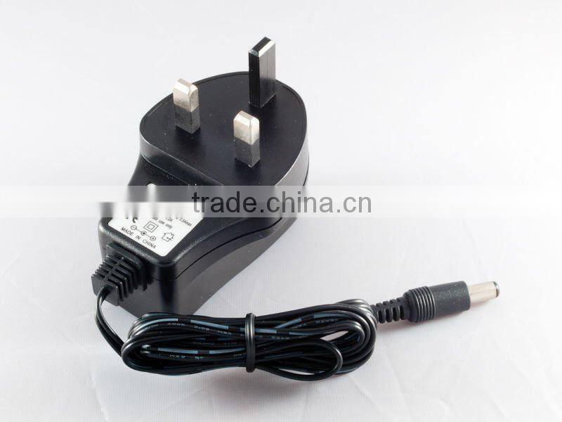Wall Plug type CCTV power supply 12v 1a with UL approval