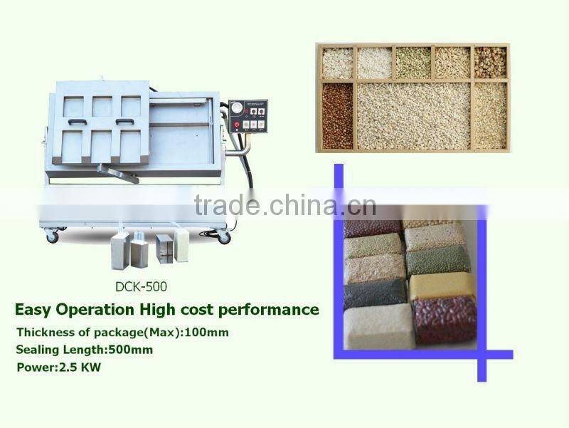 DZK-500 rice grains manual chamber vacuum sealers