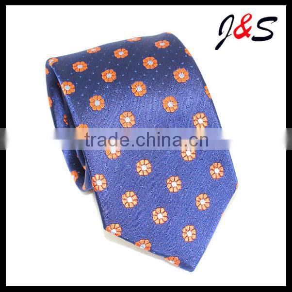 Newest silk woven Mens necktie ,silk ties with small flower