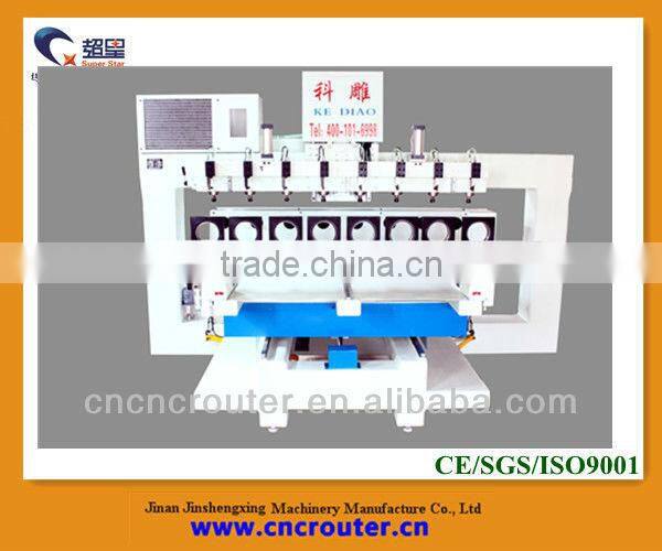 China high efficiency stair handrail cnc machine with 8 spindles milling and engraving machine