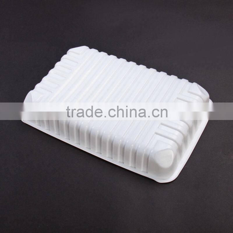 Clear White Black Plastic Tray