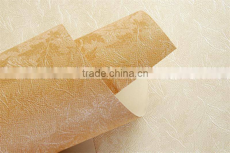 2015 new designer flower project vinyl wallpaper