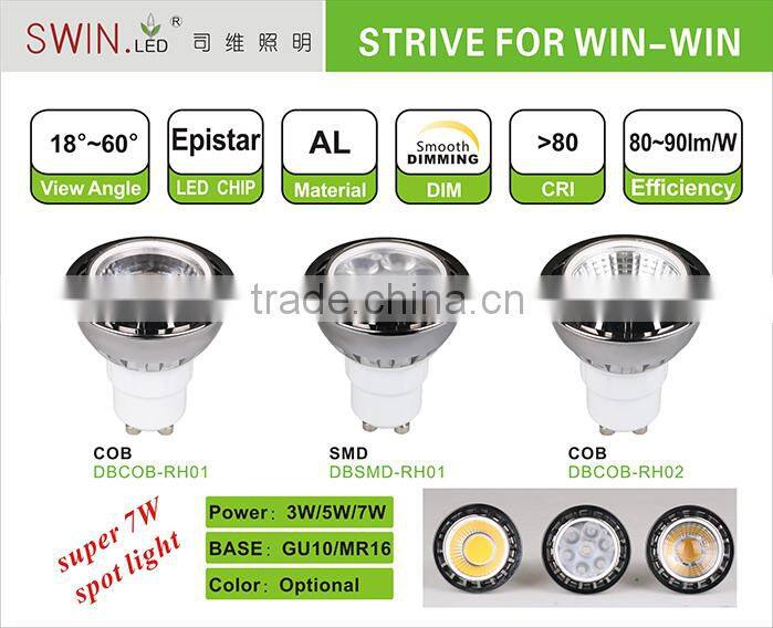 12v 7w led mr16 spotlight gu10 JDR