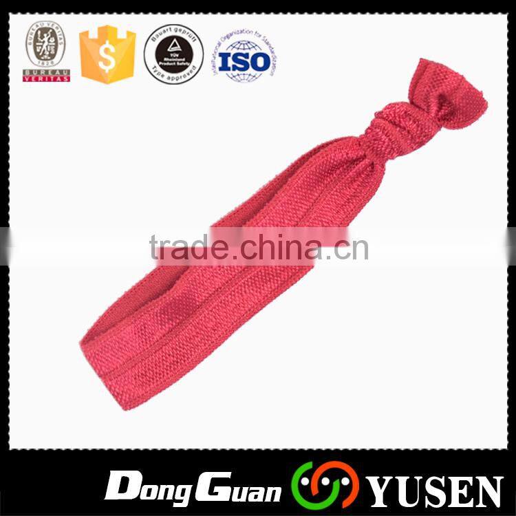 Latest Elastic Hair Band Fold Over Knotted Hair Tie
