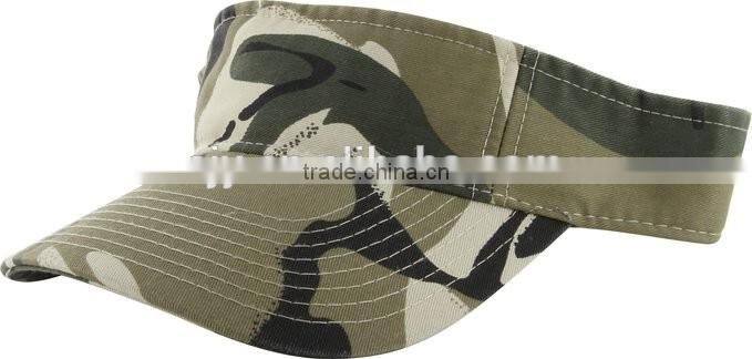 Cotton Twill Adjustable Camo Mlitary Sun Visor Caps