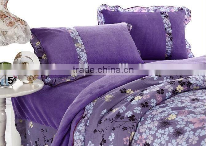3pcs bedding set coral fleece bedding set
