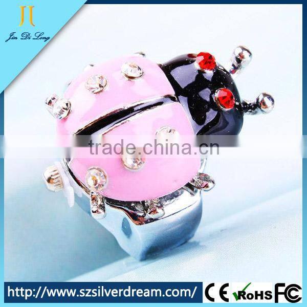 Fashion lovely scarab jewelry quartz finger lovely watch