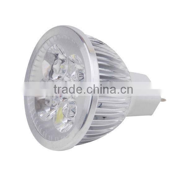 CE ROHS Aluminium MR16/GU5.3/E27/E26 4W high power LED spotlight