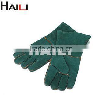 cow split Leather Double Palm Welding Gloves HL4001