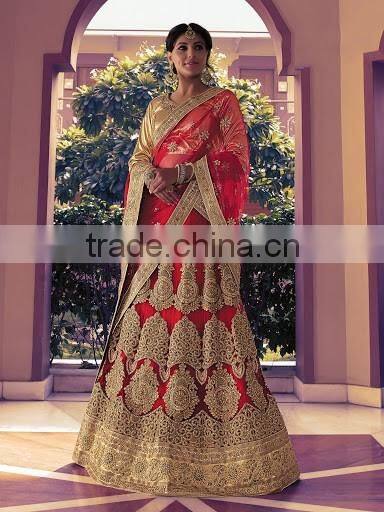 Astute Red Braso Lehenga Choli/fancy lehenga choli/Lehenga Choli Wholesaler In India