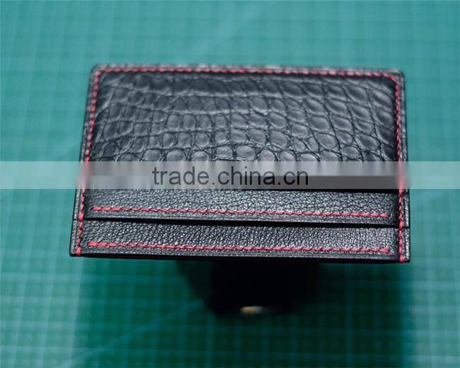 Top quality simple design genuine crocodile leather business card holder