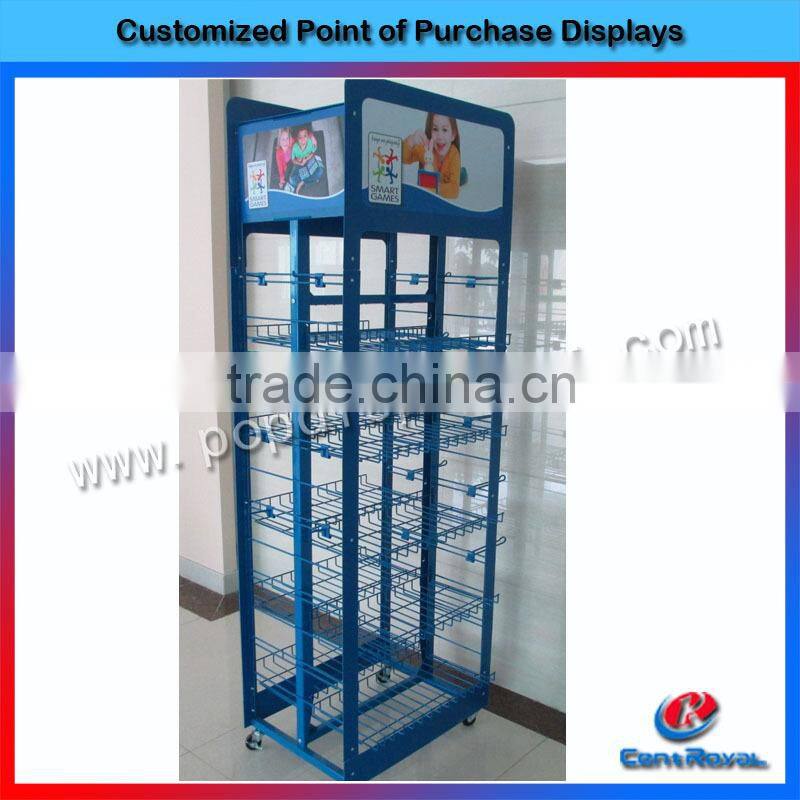 Hot sale supermarket durable plastic toy display shelf