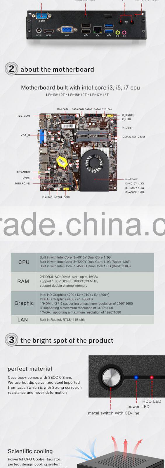 Realan T3-i5H42T1 Core i5 Mini ITX PC