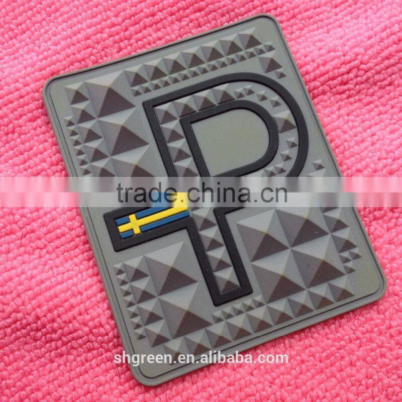 Factory price soft rubber logo tag,PVC rubber label with 3D effect