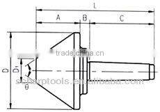 Bull nose live center revolving lathe center