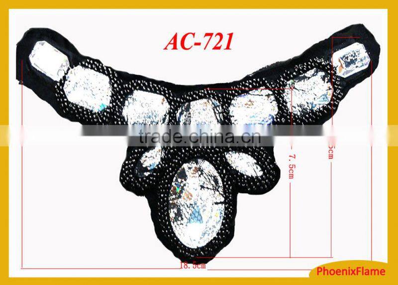 BIG CRYSTAL GLASS BEADS FOR NECKTRIM AC-721