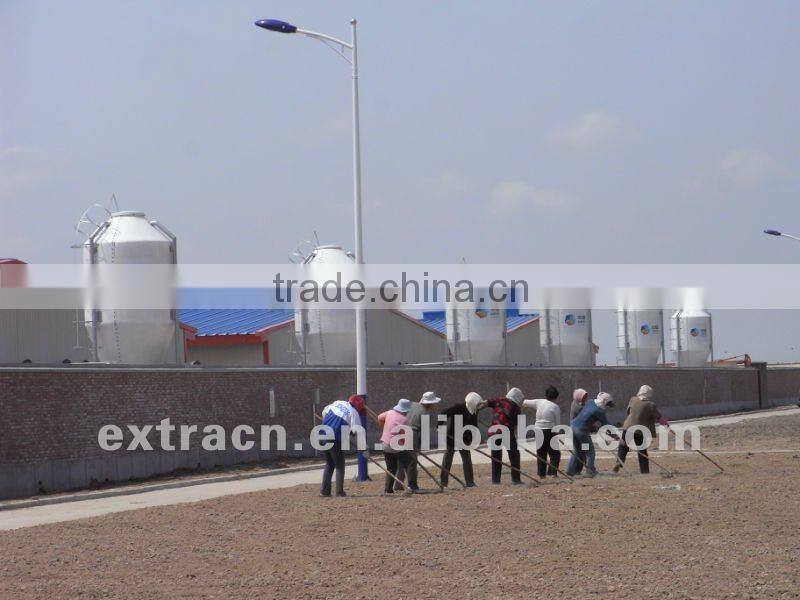 Fiberglass grain storage silo of poultry equipment