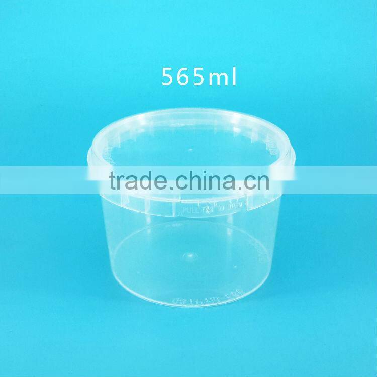 Plastic bowls with lid disposable round clear PP plastic bowl