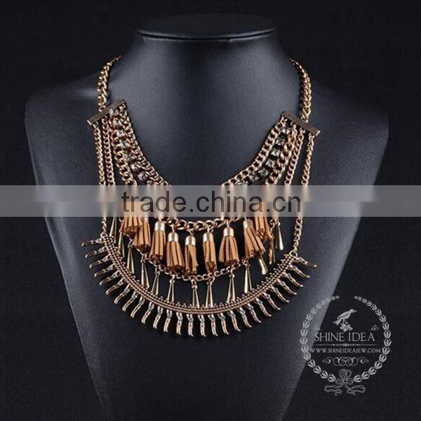 high quality vintage rhinestone chunky statement necklace tin alloy fashion women pendant necklace 6390085