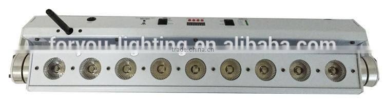 Pro Lighting Rechargeable DMX Wireless Battery Powered Backdrop 6in1 RGBWA+UV 9*18w LED Wall Washer