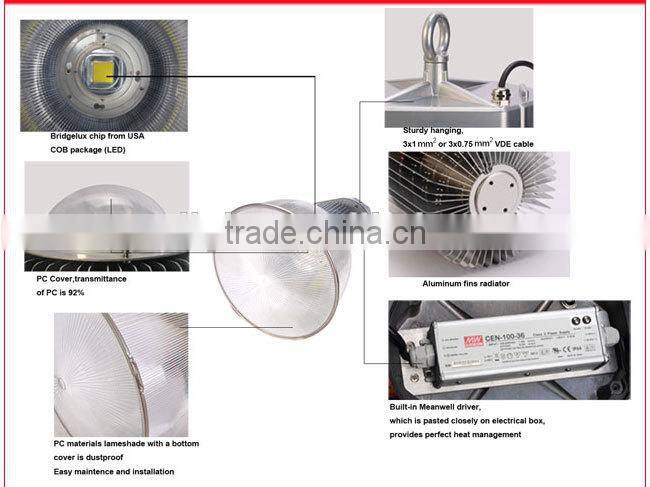 30W 50W 80W 120W High Power Led High Bay Lights