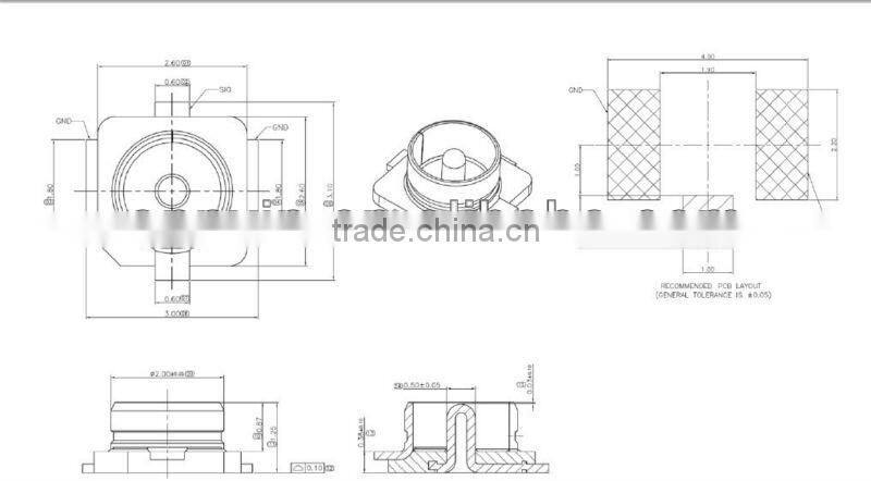 RF header PCB Mount connector IPEX U.FL