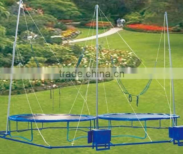Top sale park ride single bungee jumping trampoline for sale