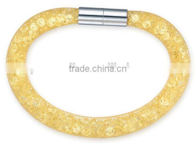 new fashion gold plated silver mesh bracelet stardust mesh bracelet