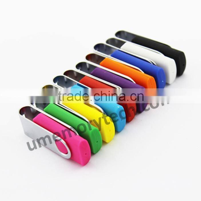 Promotional Metal USB 2.0 Flash Drive Rotating Memory Stick Swivel Thumb Drive
