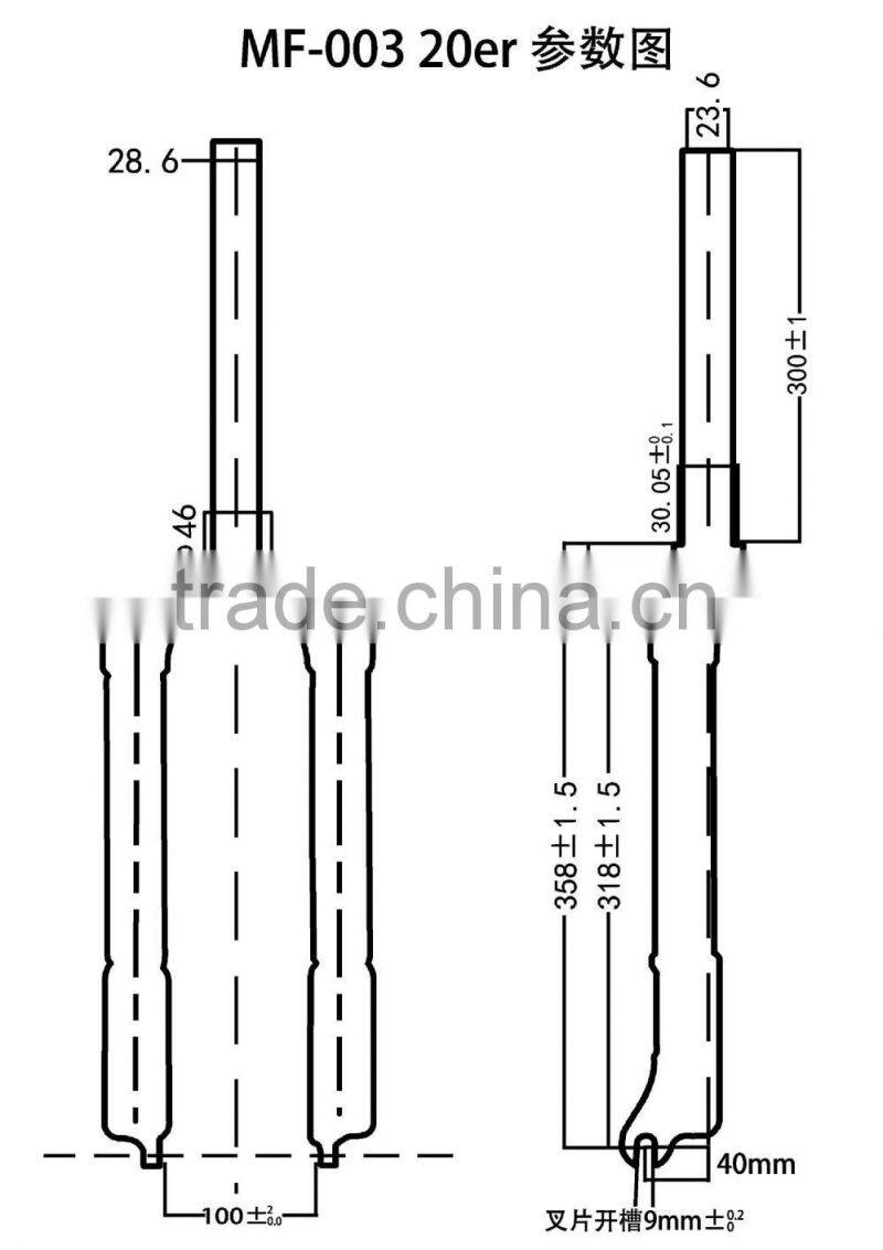 Trade assurance supplier full carbon mountain bike fork/ Carbon MTB fork/ carbon fork