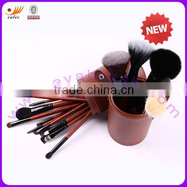 EYA 16pcs synthetic hair coffee makeup brush