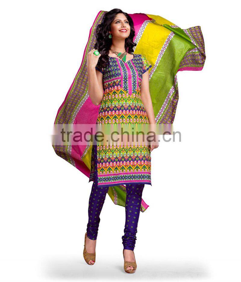 multi color cotton dress material