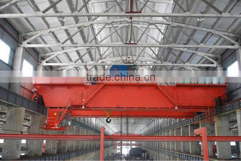 Best explosion proof double trolley 50 ton double girder grab overhead crane