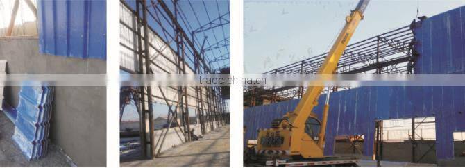 Pig farm MgO roof tile with Anti-aging film coat and fiireproof insulation of 5mm thickness,960mm width