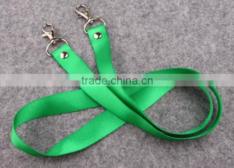 Shenzhen city factory bright single color silk-screen polyester lanyard