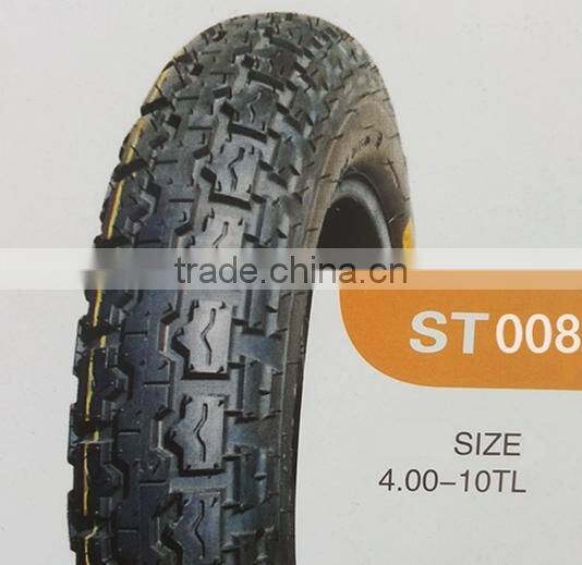 Top Brand Tubeless Motorcycle Tire 4.00-10 TL In High Quality