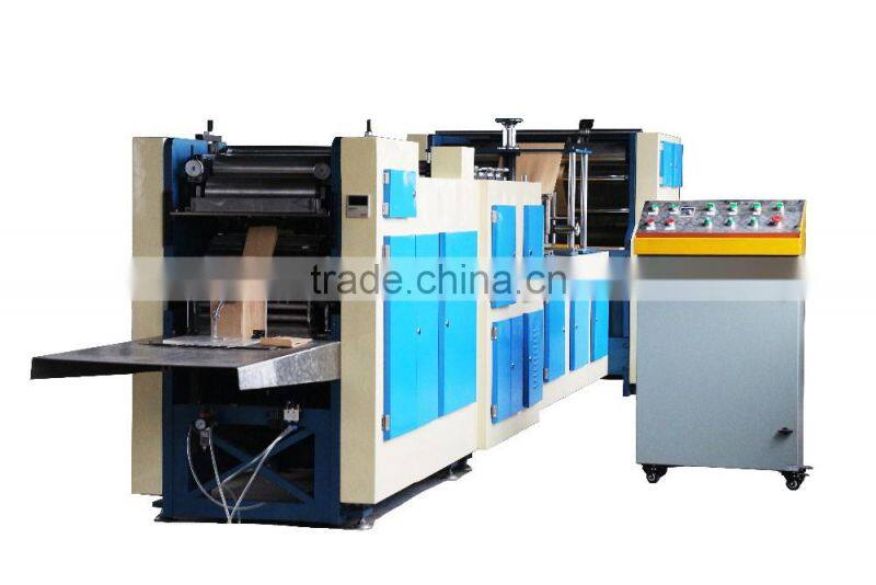 hot sale bottom handle paper bag making machine, square bottom gift paper bag making machine price