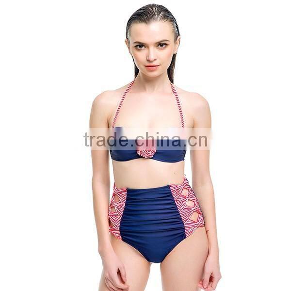 hot model women high waist ladies swim wear