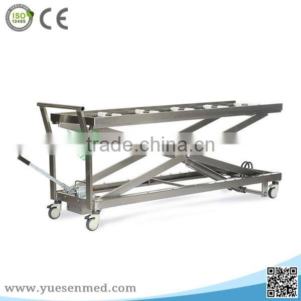 YSTSC-2C Best price High quality 304 stainless steel Mortuary trolley with cover