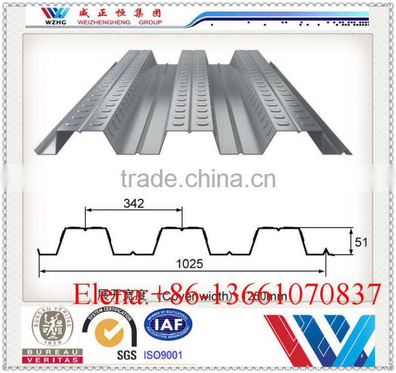 Galvanized metal decking floor steel deck floor covering composite floor steel decking manufacturer