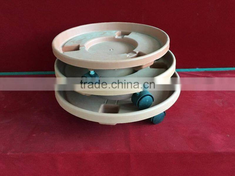 12inch/13inch/14inch Garden Plastic Planting And Terracotta Flower Pot Trays With Wheel