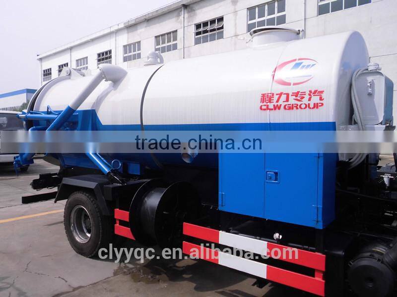 DFAC 4X2 sewage suction tanker truck 5000litre cleaning sewage suction truck for sale