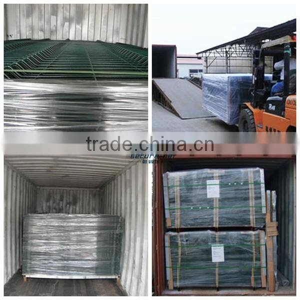 pvc coated garden curved fence panel