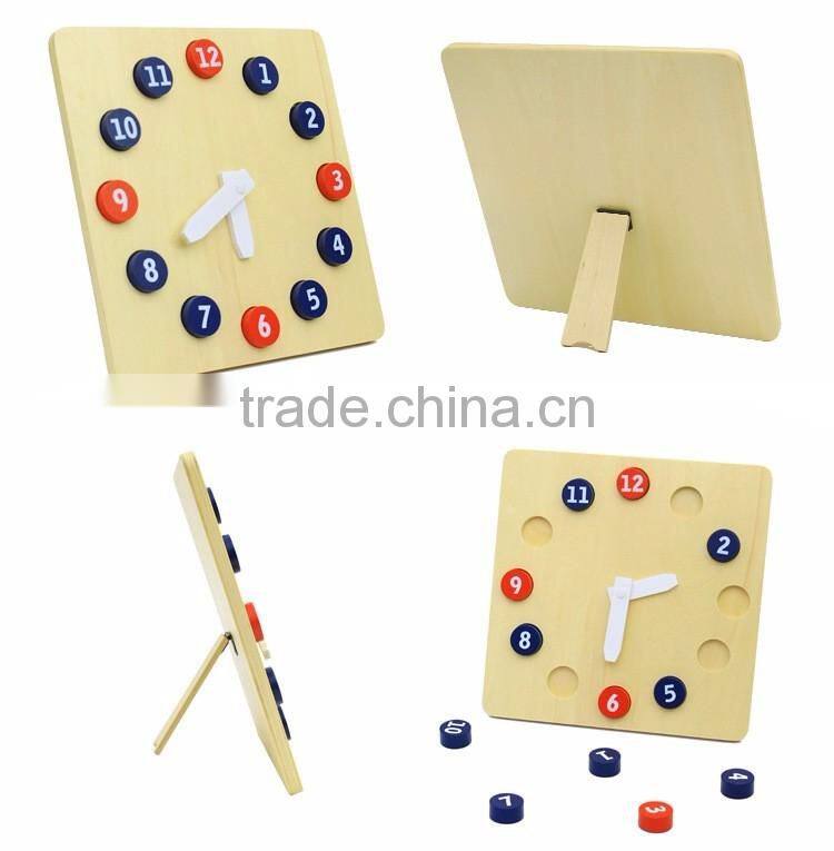 Educational wooden toy Professional Montessori Material Basswood Activity Clock