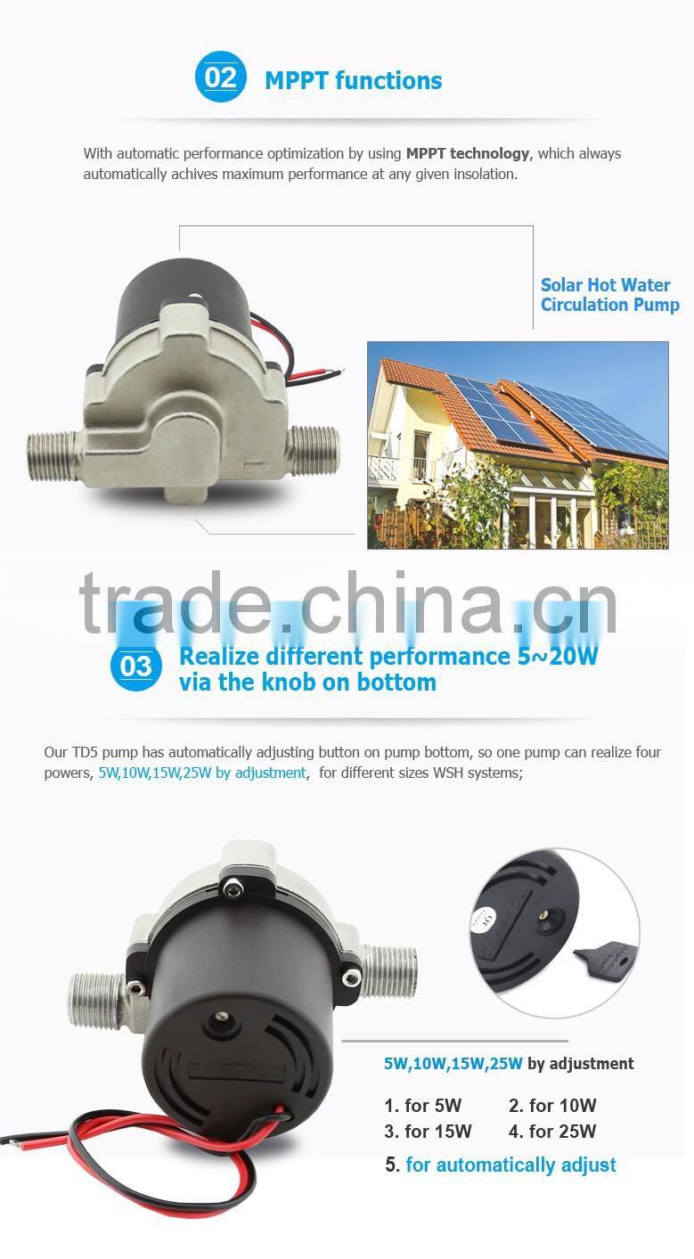 Low Power Consumption solar powered circulating pump system,solar powered pump
