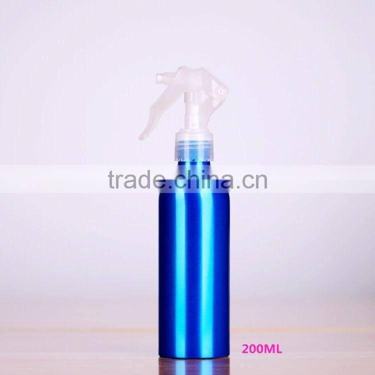 2017 Wholesale 30ml-500ml blue aluminum perfume bottle trigger spray aluminum bottle for cosmetic packaging